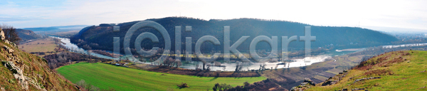 사람없음 JPG 포토 해외이미지 가을 강 루마니아 자연 파노라마 풍경 해외202004 해외포토