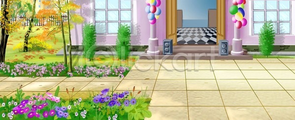 사람없음 JPG 일러스트 포토 해외이미지 가로 가을 건물 교실 교육 꽃 나무 대학교 문 백그라운드 야외 주택 파노라마 풍경 학교 해외202004 해외일러스트 휴가