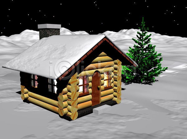 사람없음 JPG 일러스트 포토 해외이미지 12월 1월 겨울 계절 나무 봉 북쪽 산 시골집 얼음 작업실 전등 주택 크리스마스 통나무 풍경(경치) 해외202004