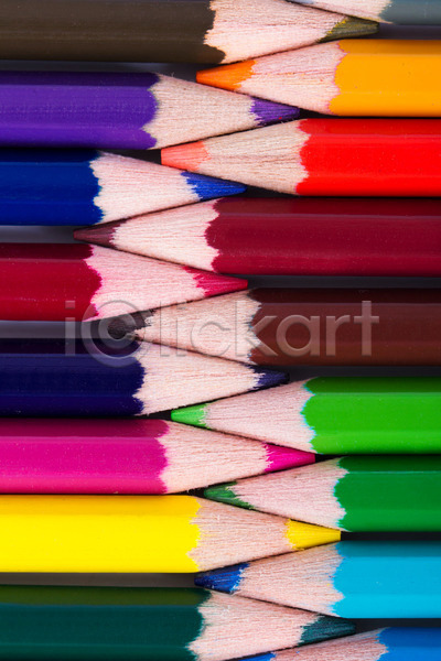 사람없음 JPG 포토 해외이미지 디자인 색연필 연필 컬러풀 타일 표면 해외202004