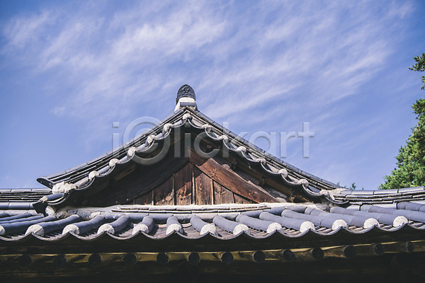 사람없음 JPG 포토 경상북도 군자마을 기와지붕 안동 야외 전통 주간 풍경(경치) 하늘 한국 한옥