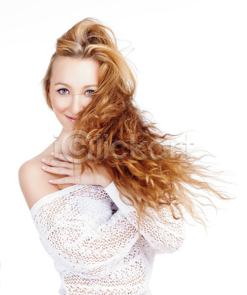 백인 사람 여자 한명 JPG 포토 해외이미지 갈색 갈색머리 고립 눈(신체부위) 모델 백그라운드 싱글 얼굴 응시 포즈 해외202004