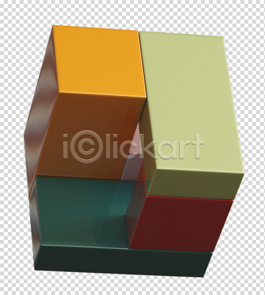 사람없음 3D PNG 디지털합성 입체 편집이미지 3D소스 도형 사각형 큐브 편집 편집소스 한개