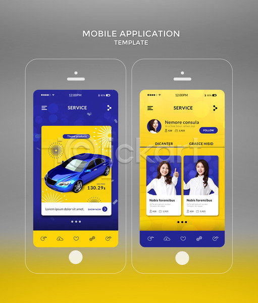 20대 성인 성인여자만 세명 여자 한국인 PSD 모바일템플릿 웹템플릿 템플릿 노란색 디자인시안 모바일 모바일앱 쇼핑 스마트폰 어플리케이션 자동차 홈페이지