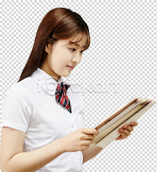 십대여자한명만 여자 청소년 한국인 한명 PNG 옆모습 편집이미지 교복 들기 상반신 서기 책 청소년교육 편집 편집소스 학생