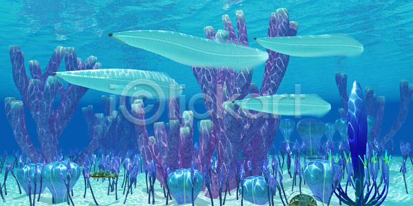 사람없음 3D JPG 포토 해외이미지 그림 동물 멸종 바다 바닷속 산호 생물 선사시대 수영 수중 어류 원시시대 육식 자연 작음 절지류 척추동물 캐나다 해외202004 해외포토 환경