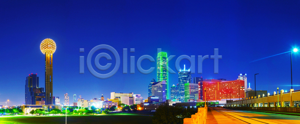 사람없음 JPG 포토 해외이미지 고층빌딩 대도시 도시 도시풍경 도심 미국 빛망울 스카이라인 야간 저녁 탑 텍사스 파노라마 풍경 해외202004 해외포토 황혼