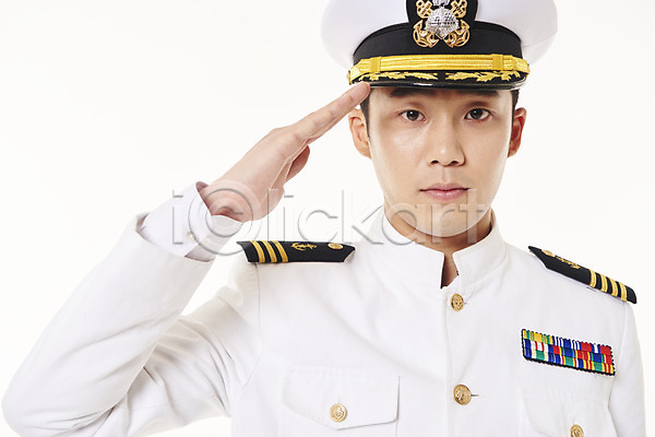 20대 남자 성인 성인남자한명만 한국인 한명 JPG 앞모습 포토 상반신 서기 스튜디오촬영 실내 해군 해군복