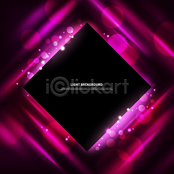 사람없음 AI(파일형식) 일러스트 프레임일러스트 검은배경 네온아트 도형 디지털 디지털백그라운드 백그라운드 빛 사각형 진분홍색 프레임