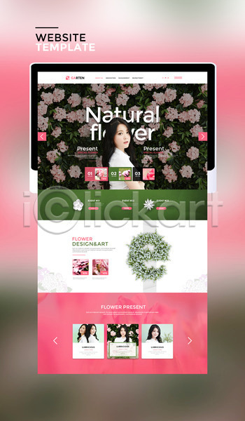 20대 성인 성인여자만 여러명 여자 한국인 PSD 사이트템플릿 웹템플릿 템플릿 꽃 봄 분홍색 태블릿 홈페이지 홈페이지시안