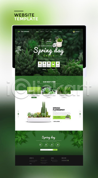사람없음 PSD 사이트템플릿 웹템플릿 템플릿 다육식물 봄 초록색 태블릿 홈페이지 홈페이지시안 화분