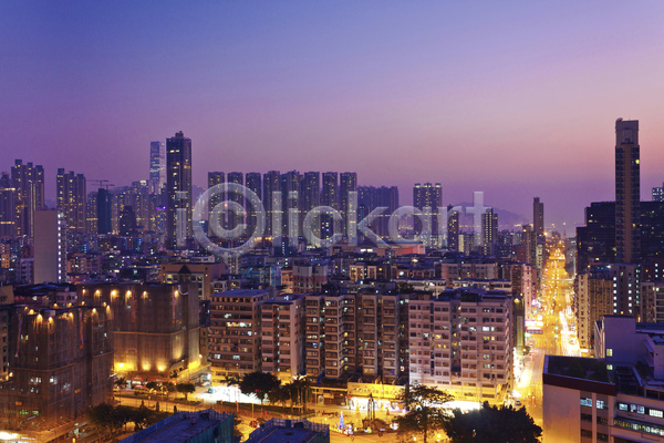 사람없음 JPG 포토 해외이미지 건물 고층빌딩 도시풍경 아시아 야경 야외 중국 하늘 항구 해외202004 홍콩