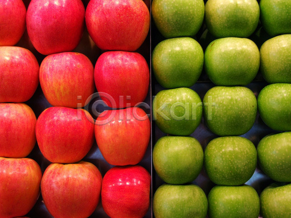 사람없음 JPG 포토 해외이미지 과일 백그라운드 빨간색 사과 상점 쇼핑 시장 음식 잡화 질감 초록색 추상 해외202004