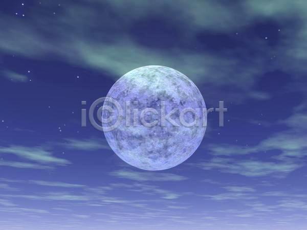 사람없음 JPG 포토 해외이미지 달 밤하늘 보름달 야간 야외 파란색 하늘 해외202004