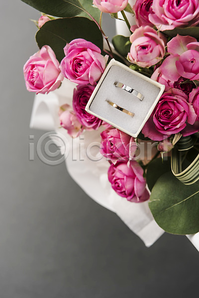 사람없음 JPG 포토 꽃다발 반지 선물 스튜디오촬영 실내 실버데이 오브젝트 커플반지