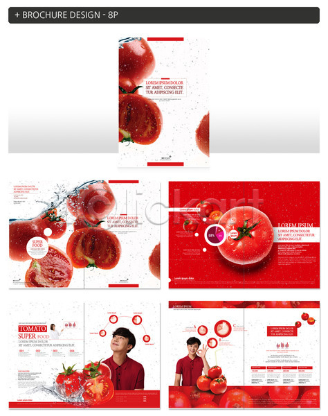 신선 20대 남자 두명 성인 성인남자만 한국인 INDD ZIP 인디자인 템플릿 빨간색 스플래쉬 채소 토마토 팜플렛