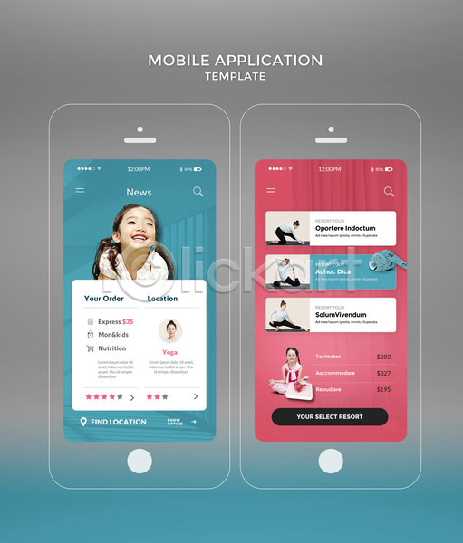 30대 서양인 성인 어린이 여러명 여자 여자만 외국인 한국인 PSD 모바일템플릿 웹템플릿 템플릿 건강 디자인시안 딸 모녀 모바일 모바일앱 분홍색 스마트폰 어플리케이션 엄마 요가 줄자 체중계 하늘색 홈페이지