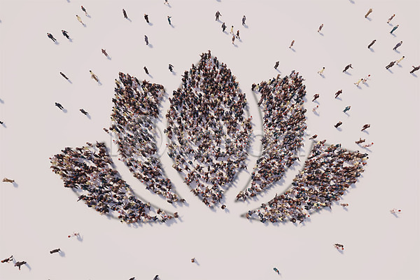 함께함 군중 사람 여러명 3D PSD 디지털합성 편집이미지 디지털아트 불교 연꽃(꽃) 연화 종교