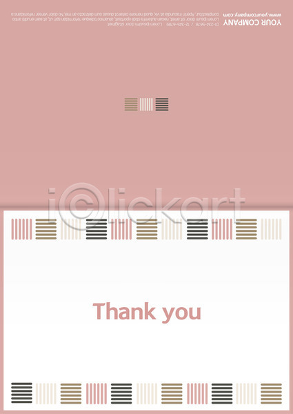 감사 사람없음 AI(파일형식) 카드템플릿 템플릿 도형 땡큐 사각형 선 카드(감사)