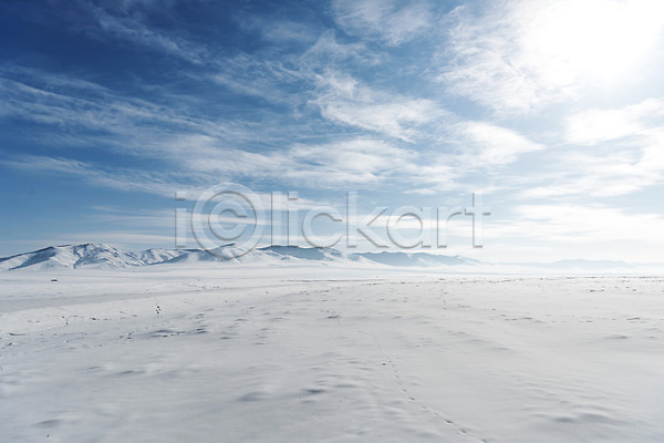 사람없음 JPG 포토 겨울 눈(날씨) 몽골 산 설원 아시아 야외 여행 주간 하늘