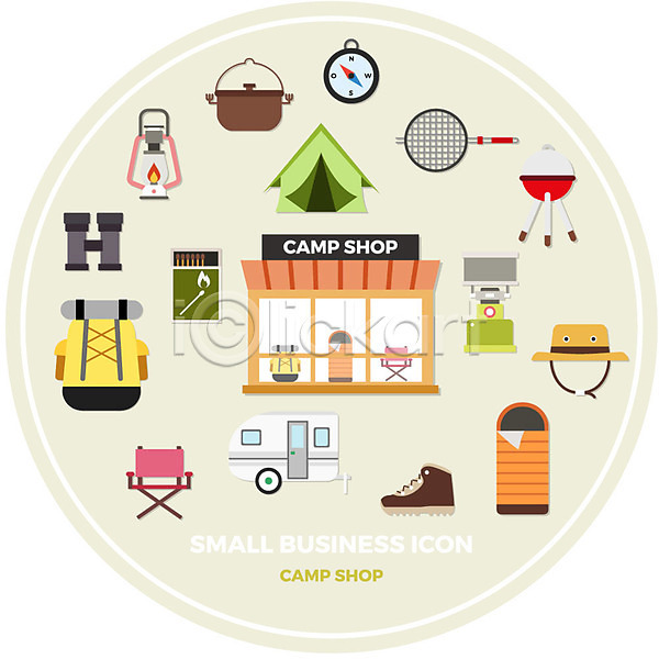 사람없음 AI(파일형식) 아이콘 나침반 등산화 랜턴 모자(잡화) 바베큐그릴 배낭 상점 소상공인 솥 야외의자 창업 캠핑도구 캠핑카 텐트