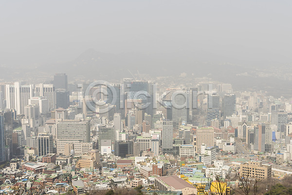 공해 대기오염 사람없음 JPG 포토 건물 남산 도시 먼지 미세먼지 서울 야외 오염 주간 황사