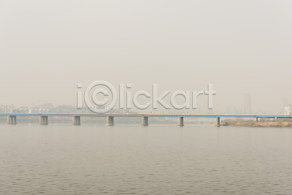 공해 대기오염 사람없음 JPG 포토 다리(건축물) 도시 동작대교 먼지 미세먼지 서울 야외 오염 주간 한강 황사