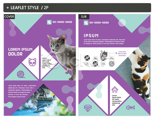 사람없음 INDD ZIP 인디자인 전단템플릿 템플릿 고양이 리플렛 반려 반려동물 생선가시 여러마리 전단 털실 포스터