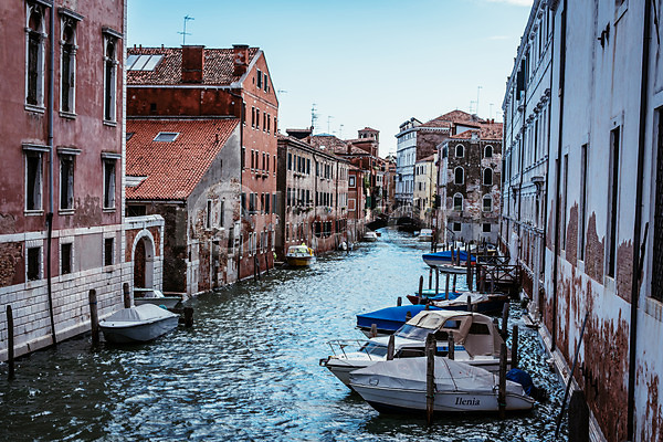 사람없음 JPG 포토 건물 관광지 배(교통) 베네치아 수로 야외 운하 유럽 유럽풍경 이탈리아 주간 주택 풍경(경치) 해외 해외풍경