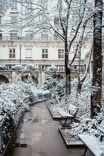 사람없음 JPG 포토 거리 건물 겨울 겨울풍경 길 나무 눈(날씨) 도시 벤치 야외 유럽 유럽풍경 주간 파리(프랑스) 풍경(경치) 프랑스 해외 해외풍경