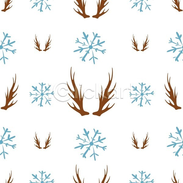사람없음 JPG 일러스트 포토 해외이미지 겨울 눈꽃무늬 디자인 백그라운드 뿔 수채화(물감) 패턴 포장소품 해외202004