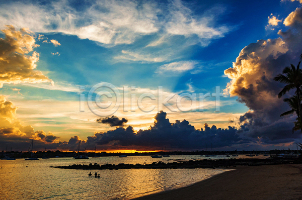 사람없음 JPG 포토 해외이미지 구름(자연) 모래 물 바다 여름(계절) 오렌지 일몰 자연 저녁 태양 파도 풍경(경치) 하늘 해외202004 황혼