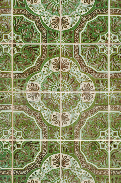 사람없음 JPG 포토 해외이미지 그림 꽃무늬 디자인 미술 백그라운드 아라베스크 초록색 추상 타일 패턴 해외202004