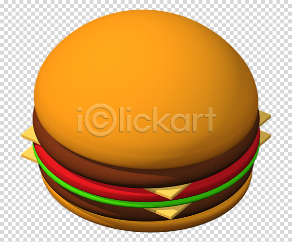 사람없음 3D PNG 디지털합성 편집이미지 3D소스 음식 패스트푸드 편집소스 햄버거