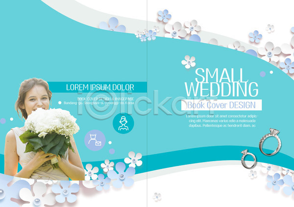 절약 20대 사람 서양인 성인 여자 외국인 한명 PSD 템플릿 결혼 결혼반지 꽃 미소(표정) 부케 북디자인 북커버 상반신 웨딩드레스 출판디자인 팜플렛 표지 표지디자인