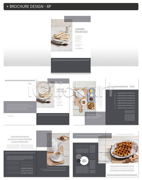 사람없음 INDD ZIP 인디자인 템플릿 디저트 머그컵 브런치 상차림 샌드위치 식탁보 와플 찻주전자 커피잔 쿠키 팜플렛