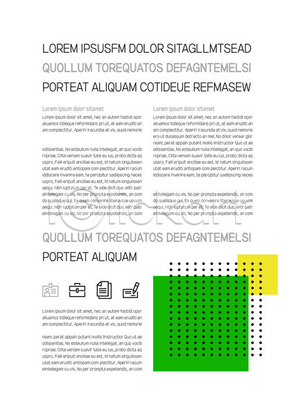 사람없음 AI(파일형식) 문서템플릿 템플릿 기록 내지 노란색 문서 물방울무늬 사각형 서류가방 서식 신분증 연필 제안서 초록색 프레젠테이션