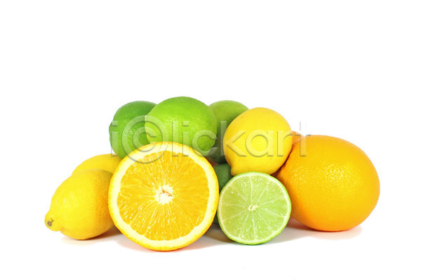 달콤 신선 사람없음 JPG 포토 해외이미지 건강 고립 과일 귤 내추럴 노란색 레몬 오렌지 음식 조각 주스 초록색 해외202004 흰색