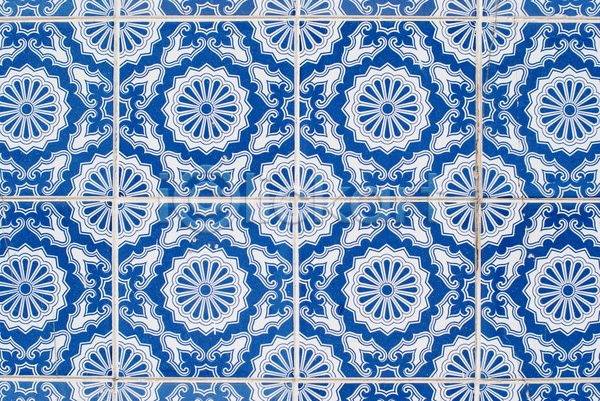 사람없음 JPG 포토 해외이미지 그림 꽃무늬 디자인 미술 백그라운드 아라베스크 추상 타일 파란색 패턴 해외202004