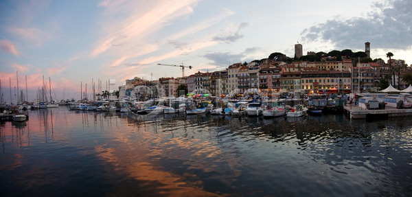 사람없음 JPG 포토 해외이미지 구름 도시풍경 만 바다 보트 여행 여행객 요트 유럽 지중해 타운 파노라마 프랑스 프랑스어 항구 해외202004 해외포토