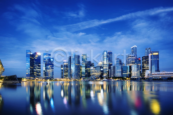 사람없음 JPG 포토 해외이미지 가로 강 건축물 건축양식 고층빌딩 도시 도시풍경 도심 동남아시아 명승지 부둣가 사무실 스카이라인 싱가폴 아시아 여행 조감도 파노라마 파란색 해외202004