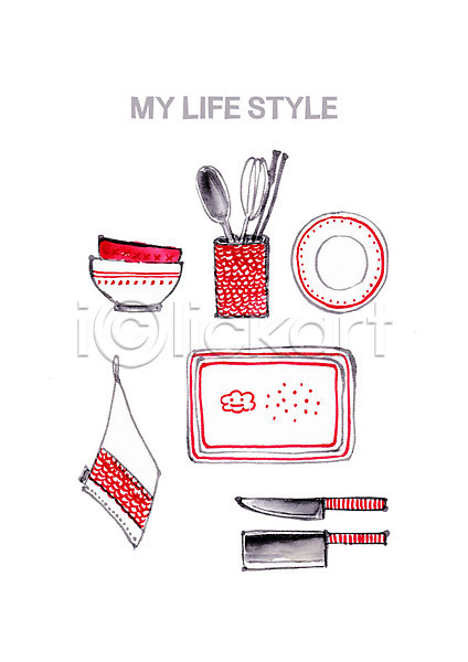 사람없음 PSD 일러스트 거품기 그릇 도마 라이프스타일 생활용품 수저통 숟가락 식칼 접시 젓가락 주방용품 핸드타올