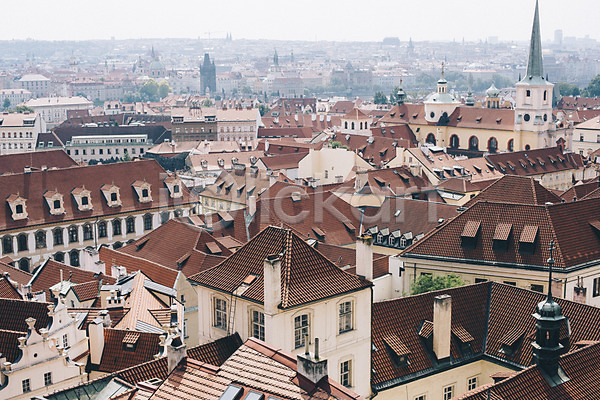 감성 사람없음 JPG 포토 건축물 도시풍경 동유럽 야외 여행 유럽건축 유럽풍경 주간 지붕 체코 풍경(경치) 프라하