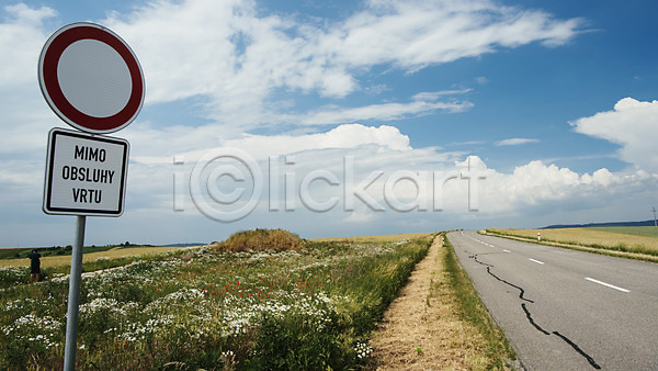 감성 사람없음 JPG 포토 구름(자연) 나무 도로 동유럽 모라비아 야외 여행 유럽 자연 주간 체코 표지판 풍경(경치) 프라하 하늘 해외풍경