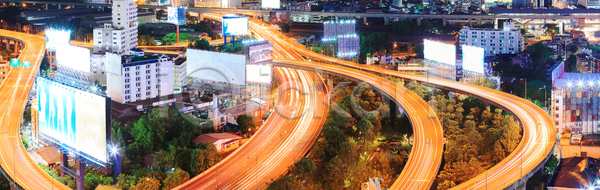 사람없음 JPG 포토 해외이미지 건물 고속도로 고층빌딩 도로 도시 도시풍경 도심 방콕 야경 야외 태국 해외202004 해외포토