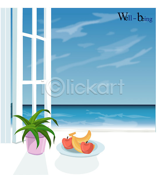 사람없음 EPS 일러스트 건축 건축부분 계절 과일 바다 백그라운드 사계절 시설물 실내 여름(계절) 웰빙 자연 창가 풍경(경치) 하늘 해변 현대건축 화분