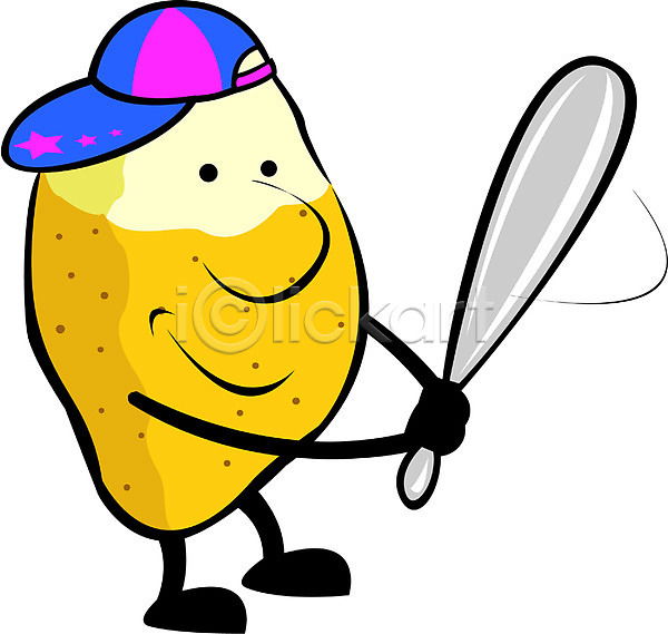 사람없음 EPS 아이콘 감자 식물 식재료 야구 야구방망이 음식 채소 채소캐릭터 캐릭터 클립아트