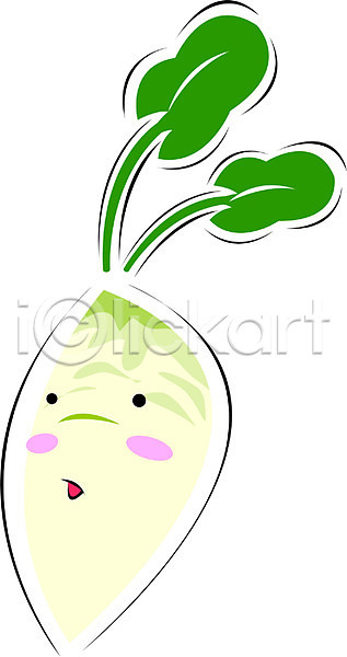 사람없음 EPS 아이콘 무 식물 식재료 음식 채소 채소캐릭터 캐릭터 클립아트