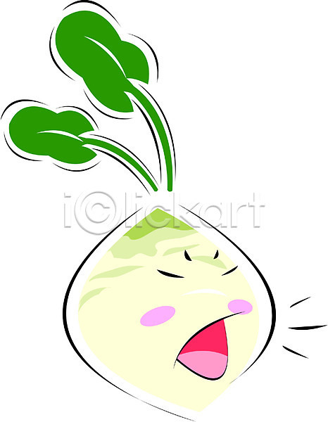 사람없음 EPS 아이콘 무 소리 식물 식재료 외침 음식 채소 채소캐릭터 캐릭터 클립아트