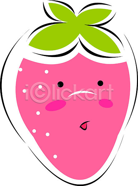 사람없음 EPS 아이콘 과일 농작물 딸기 식물 열매 캐릭터 클립아트